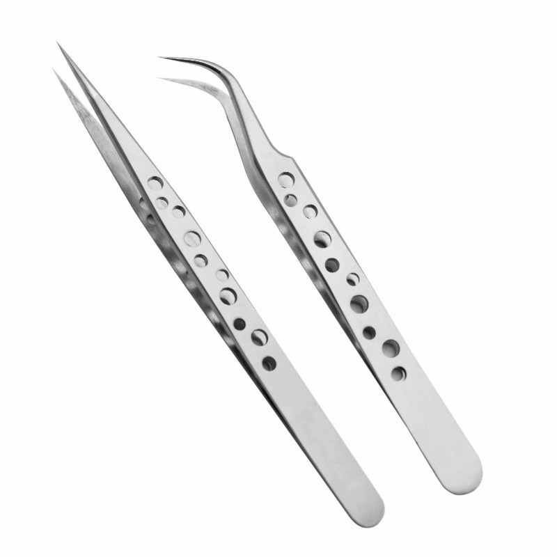 Electronics Repair Business - Electronics Industrial Tweezers Anti-static Curved Straight