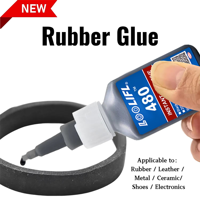 Electronic Repair - Loolifl480 Instant Rubber Glue, Black Cyanoacrylate
