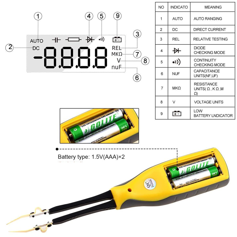 990C Smart SMD Tester Smart Tw - Smd Tweezer Set review and price