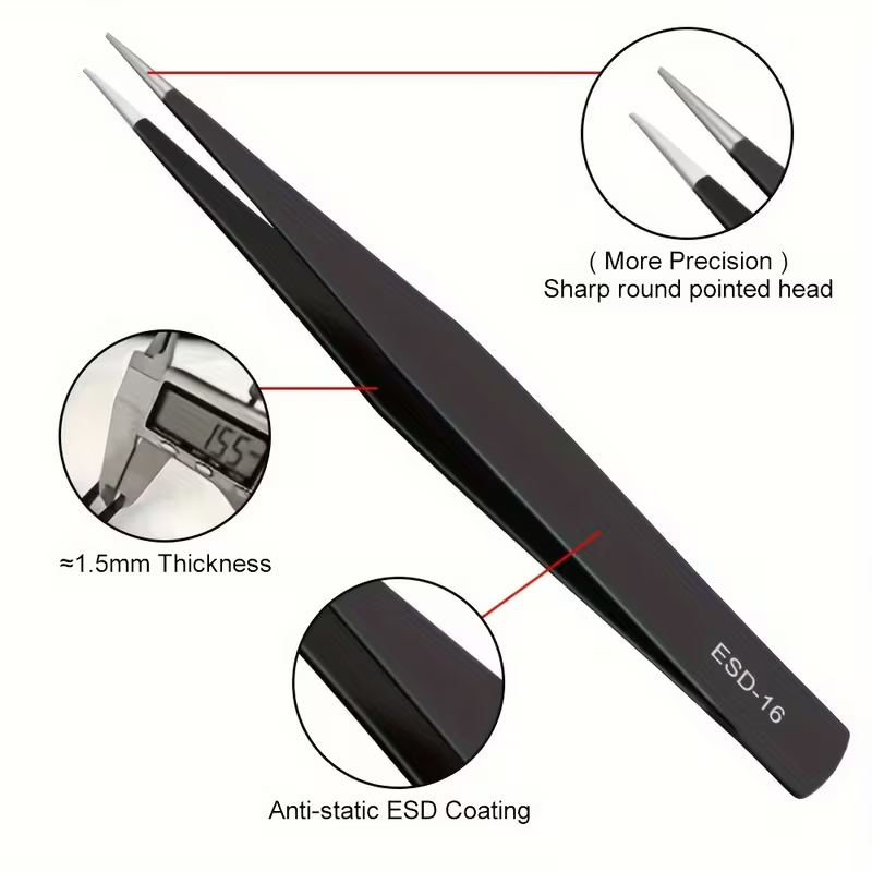 4Pcs ESD Precision Tweezer Set - Smd Tweezer Set review and price